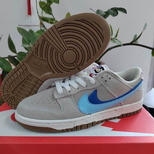 Cheap Nike Dunk Grey Blue Double Swoosh Shoes Men and Women-110